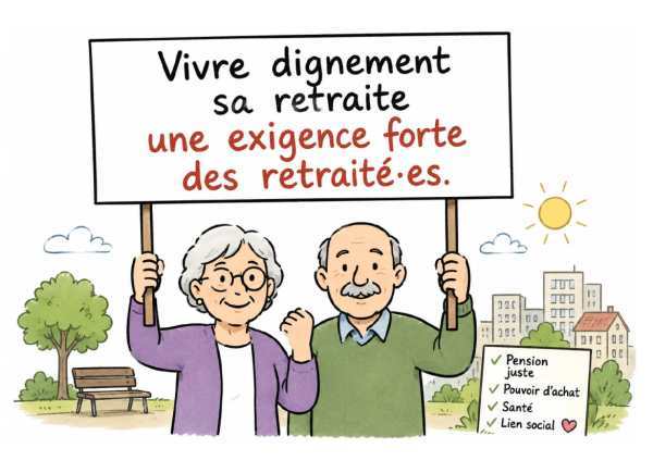 Mercredi 14 octobre - Manifestation contre la baisse des pensions