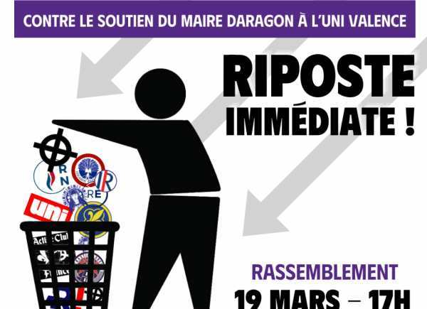 19 mars - Rassemblement contre l'extrême-droite - Union Etudiante Valence