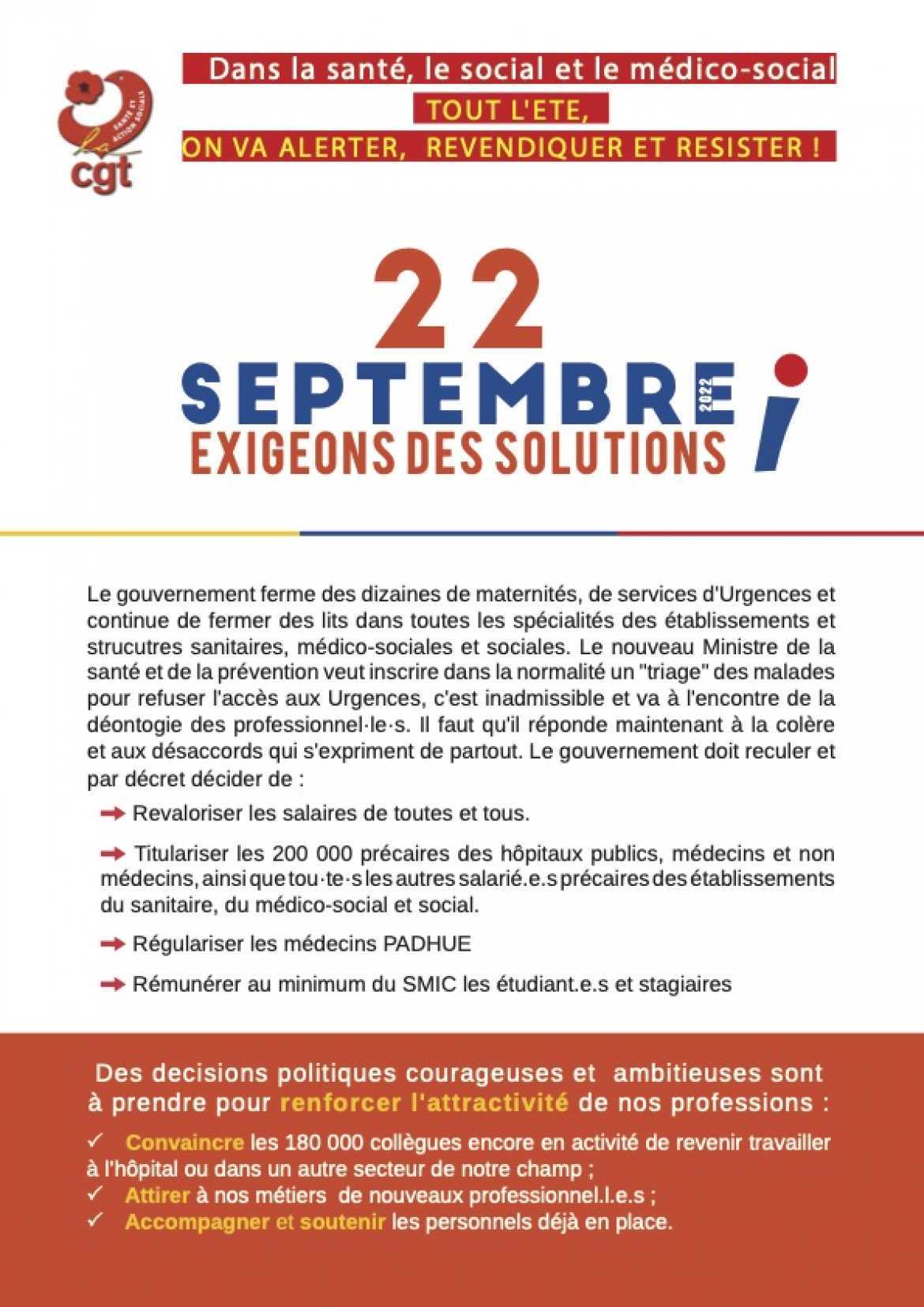 Tract Fédé. Santé & Action - Recto