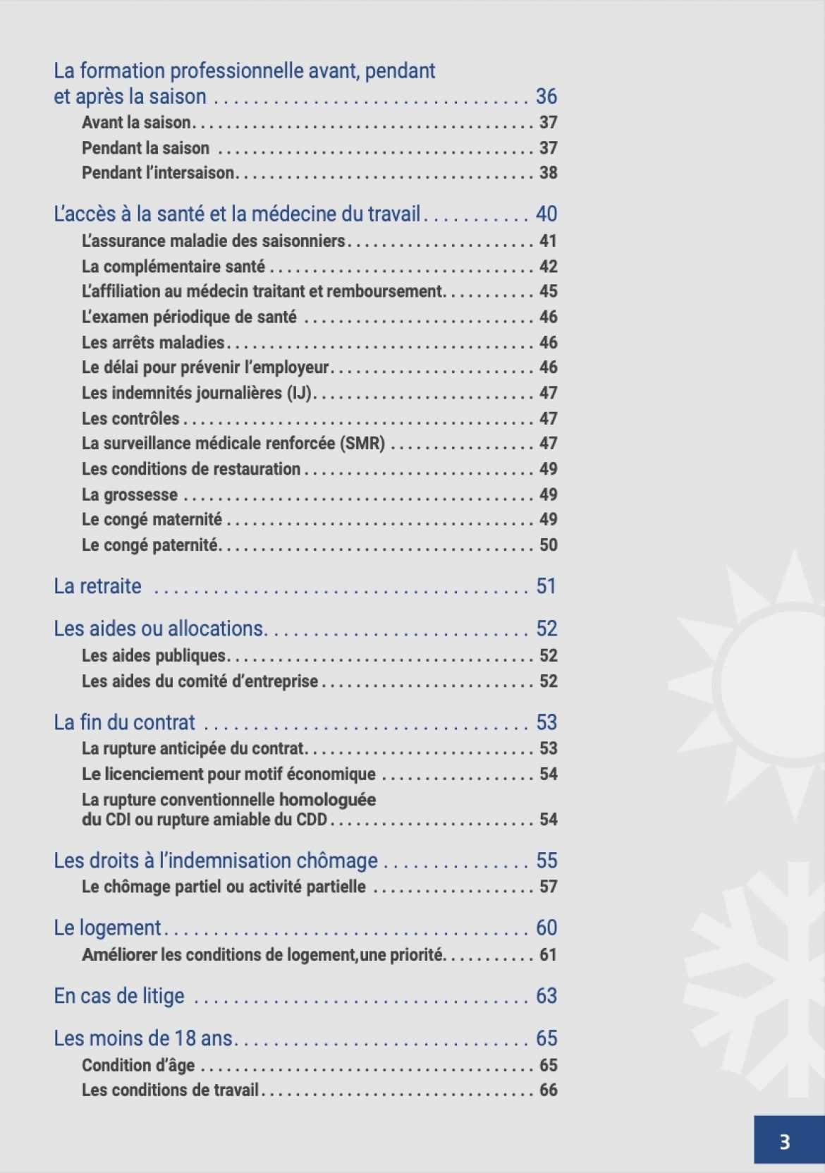 Sommaire Guide Saisonnier - Cliquez pour télécharger le guide