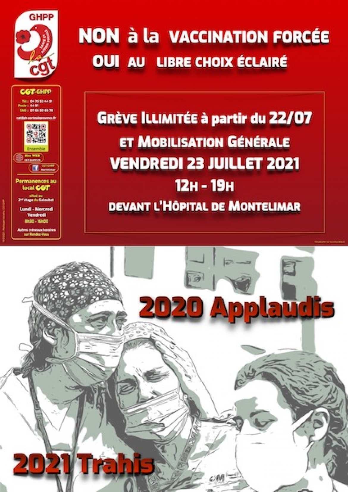 Tract - Non à la vaccination forcée - Oui au libre choix éclairé
