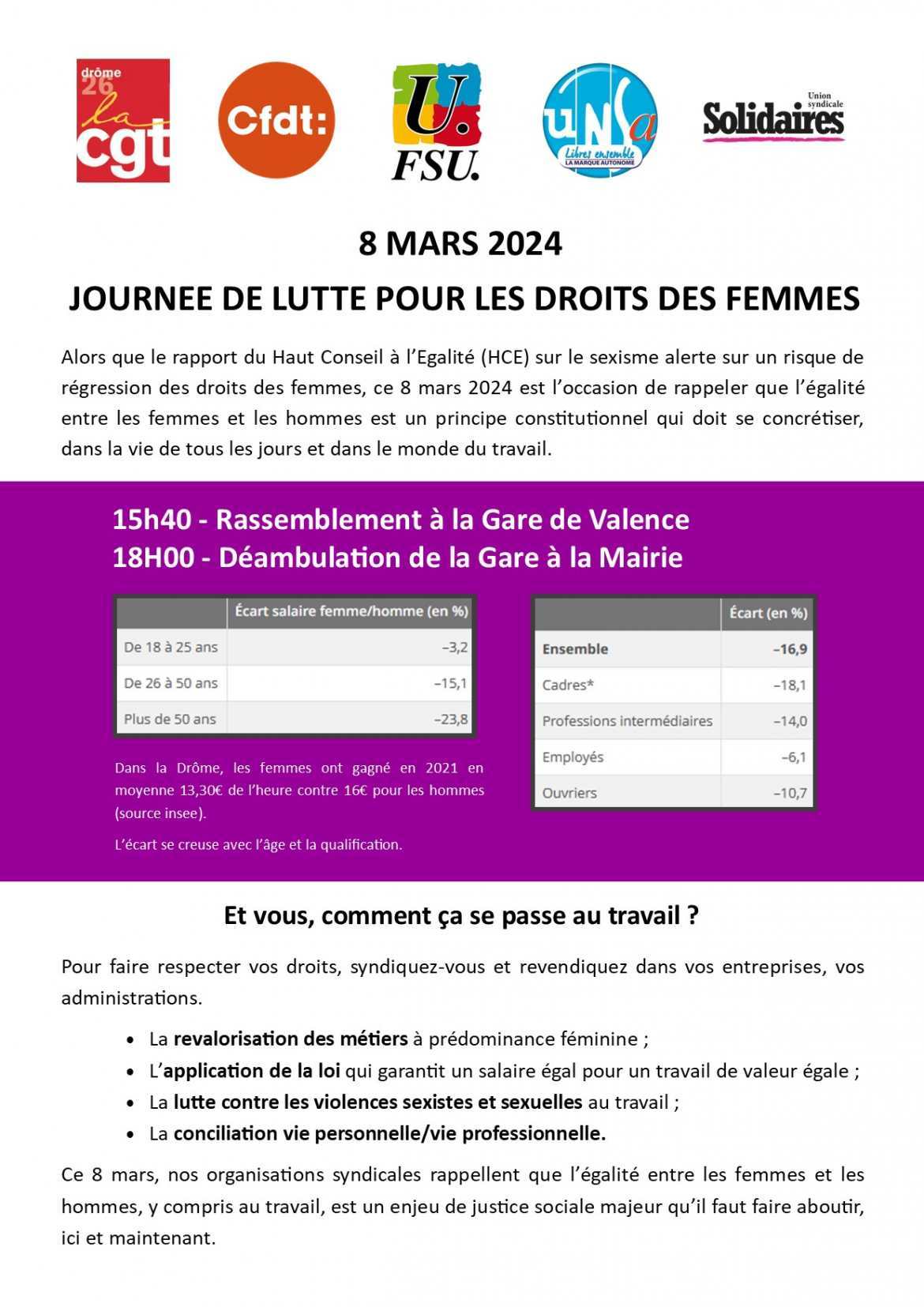 8 mars 2024 - #UnJourSansNous