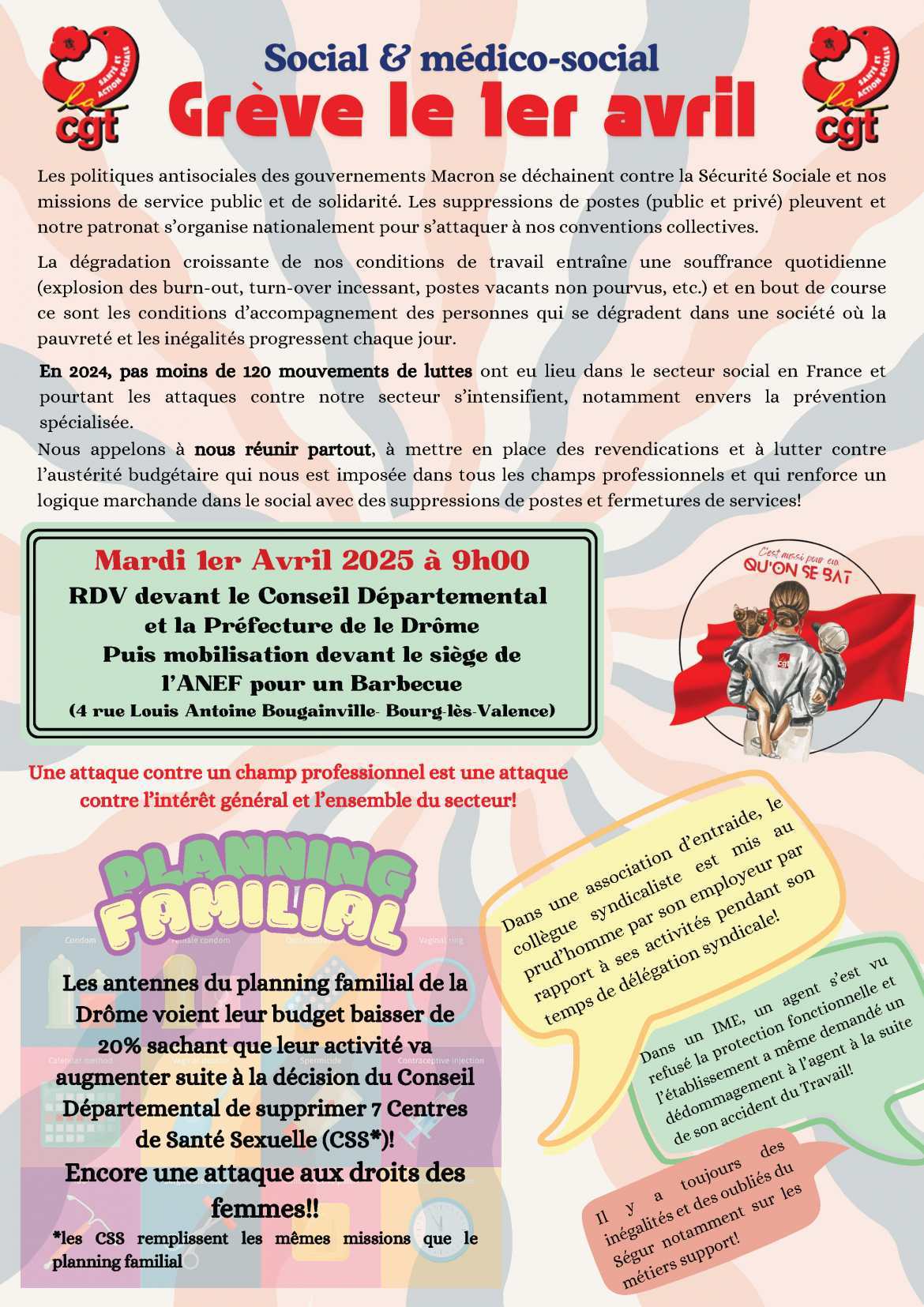 1er avril - Grève des travailleur.se.s du social et du médico-social