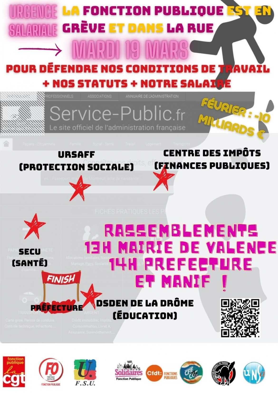 19 mars Toute la Fonction publique en grève !