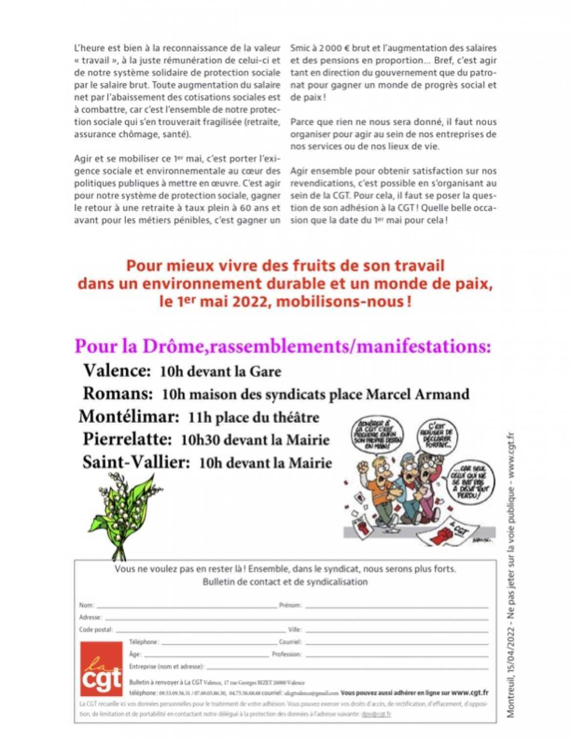 1er Mai 2022 - CGT Drôme 