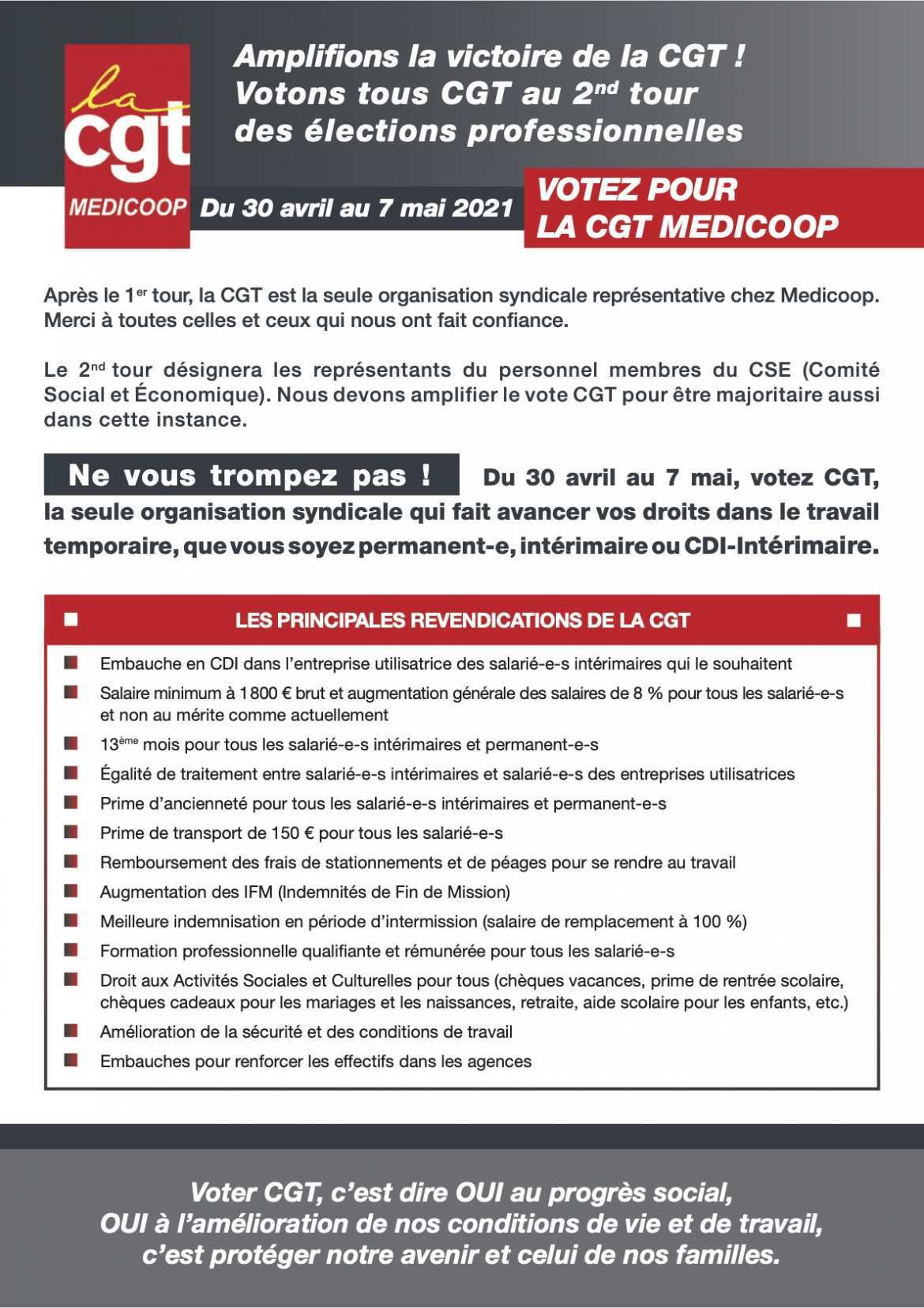 Votez pour la CGT MEDICOOP - 1