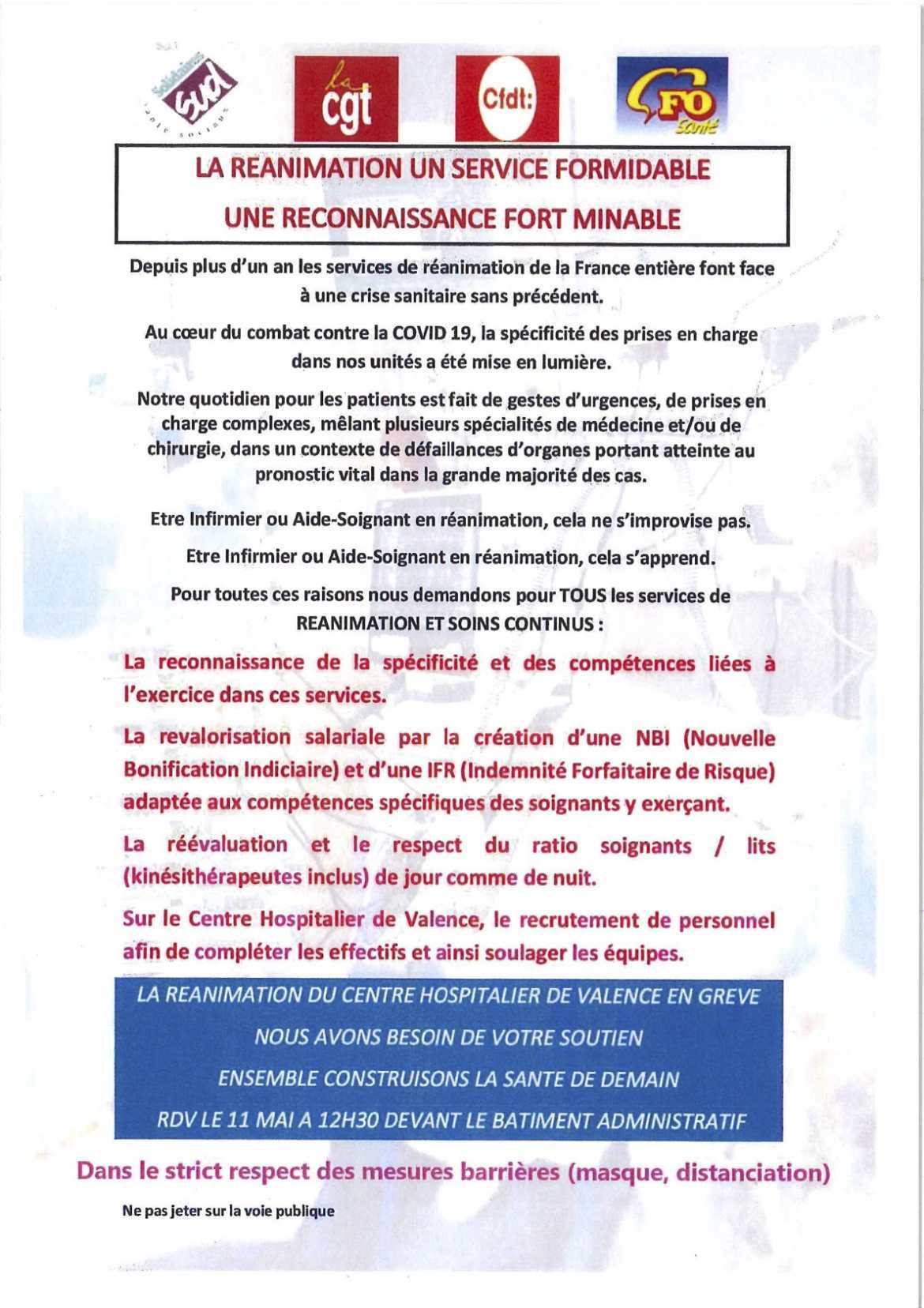 Tract Réanimation Valence - 11 mai 21 