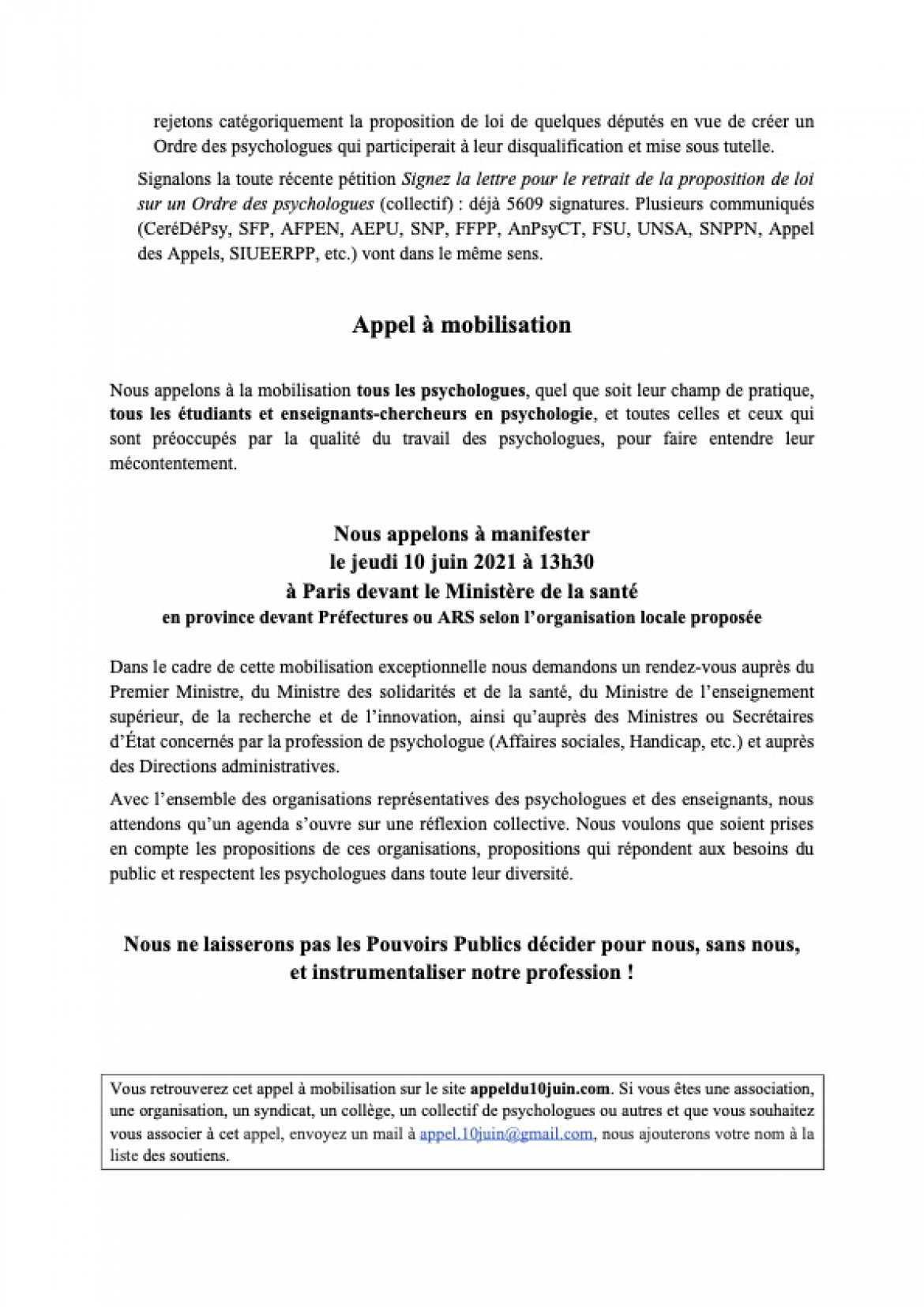 Appel unitaire à Mobilisation des Psychologues - 3