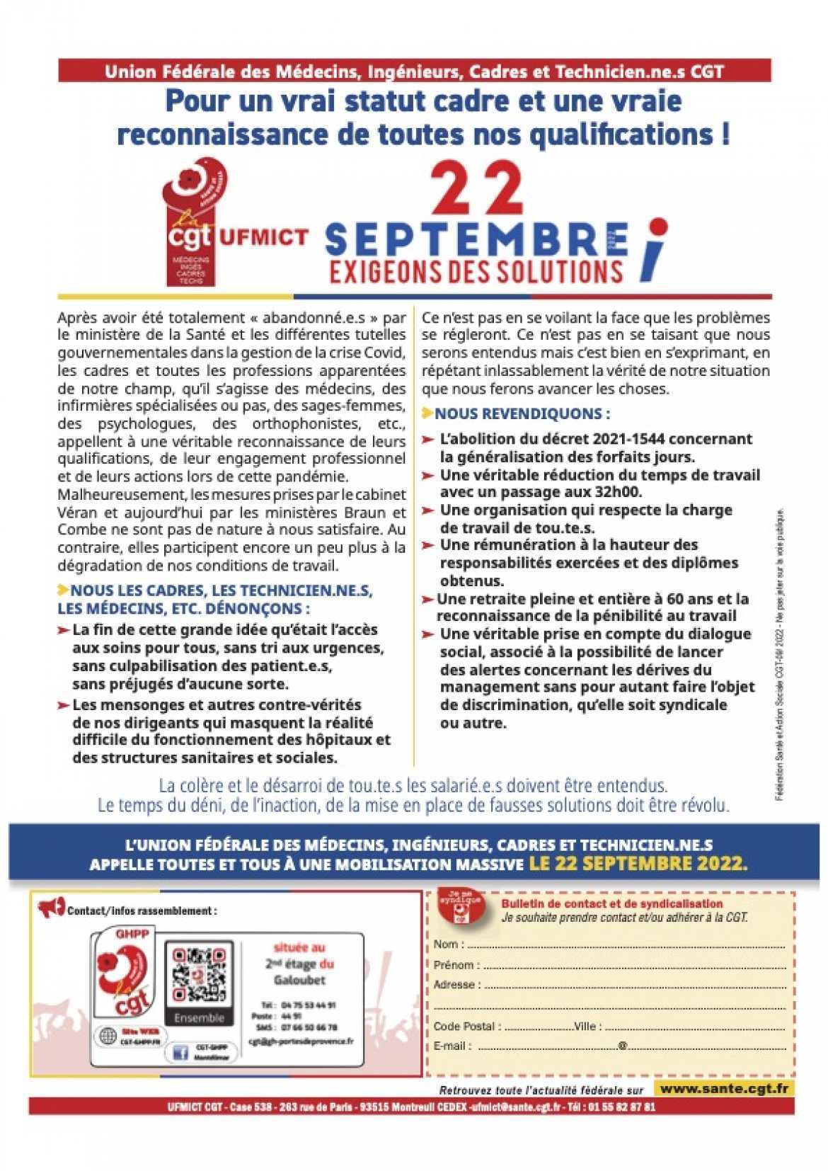 Tract Fédé SAS - UFMICT